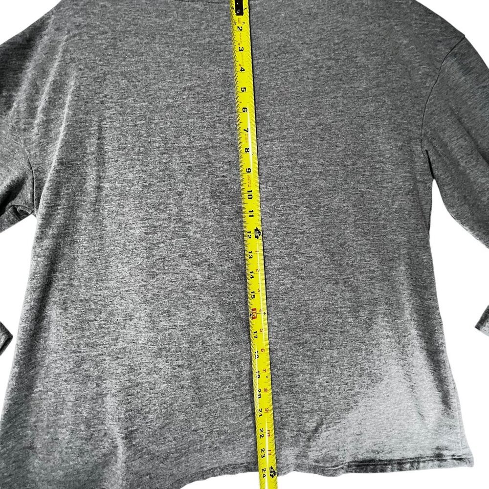 Rock & Republic Studded Gray Long-Sleeve Knot Hem Top Tee Shirt XL Casual Comfy - Picture 12 of 12